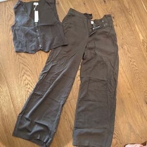 NWT super soft material pant and vest